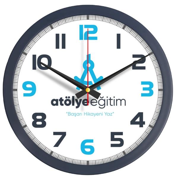 Akuamarin-L Plastik Duvar Saati